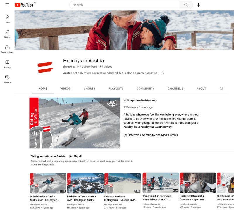 A YouTube channel before and after optimization by Subskribers